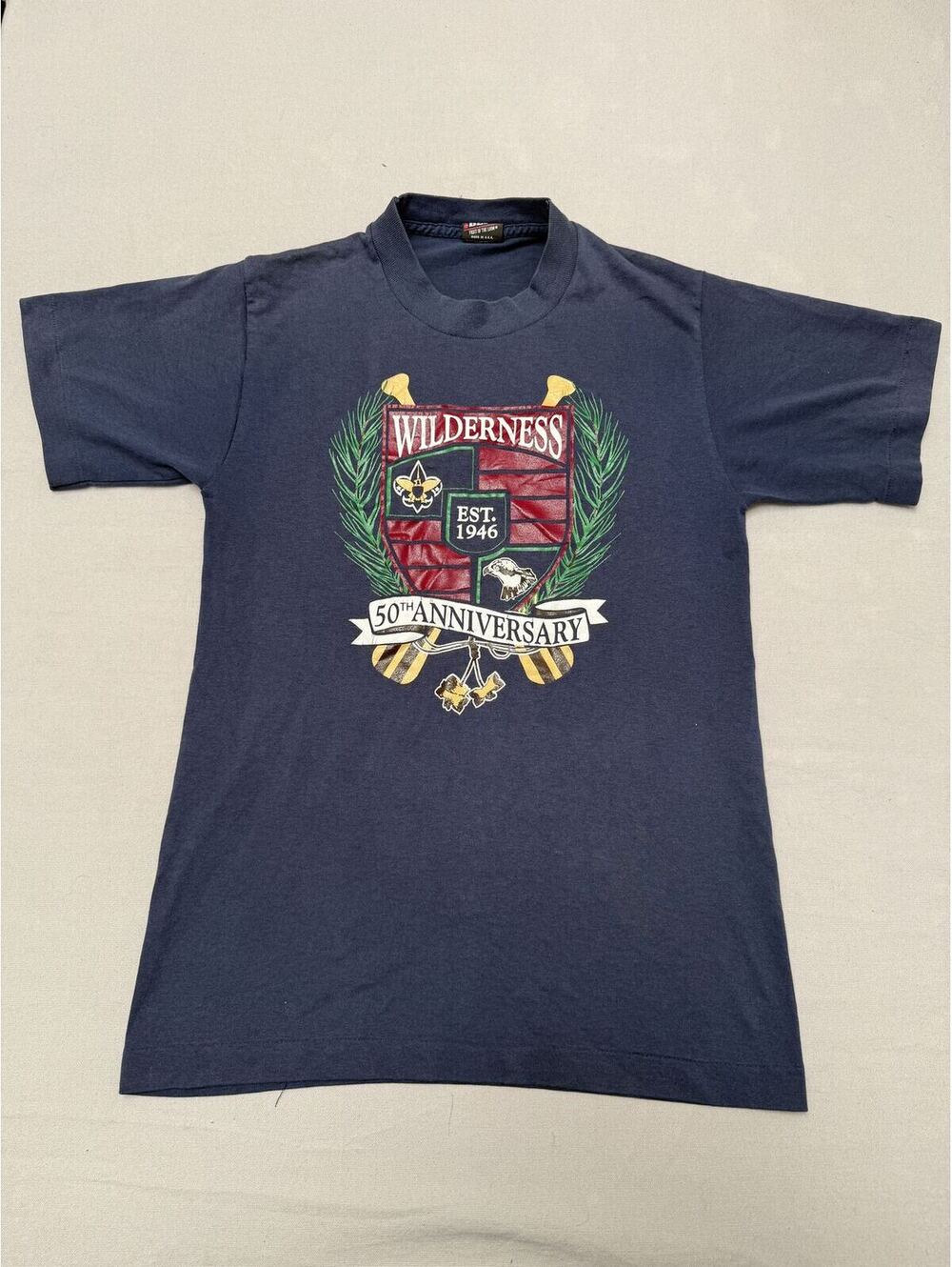 Vintage Boy Scouts Camp Wilderness 1996 T-shirt 50th - S
